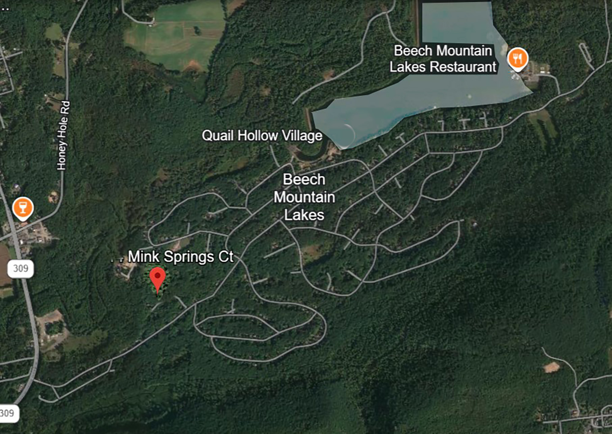 Luzerne Mink relation to beech Mtn Lakes